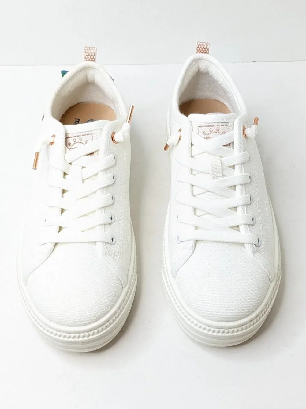Skechers Bobs Copa Platform Casual Sneakers White Women's 8